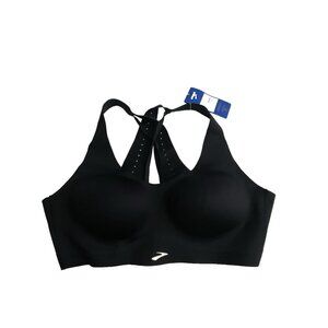 Brooks 40 A/B Dare Strappy Run Black Chafe Free Sports Bra High Impact Support